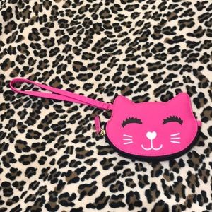 LUV BETSEY JOHNSON Pink 💕 Kitty Wallet Wristlet ID Credit Card Coin Purse Cute